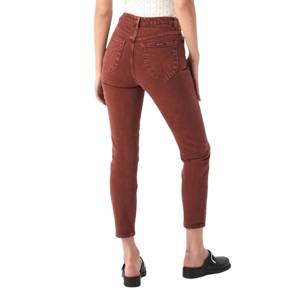 Rolla’s Dusters Comfort Jeans High Rise Brick Red 25 - Picture 2 of 7